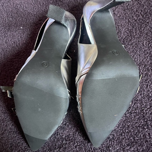 Madden Girl Metallic Silver Heels - Picture 6 of 7